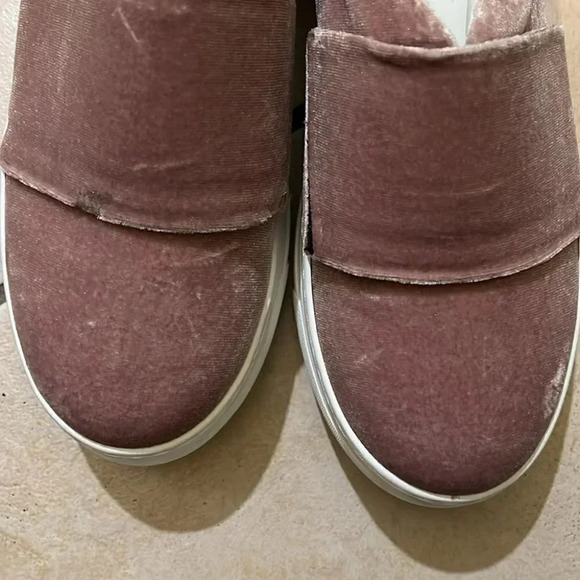 [US7/EU37.5]Lewit Arlo Pink  Velvet Slip-On Platform Sneaker- EUC - Picture 5 of 8